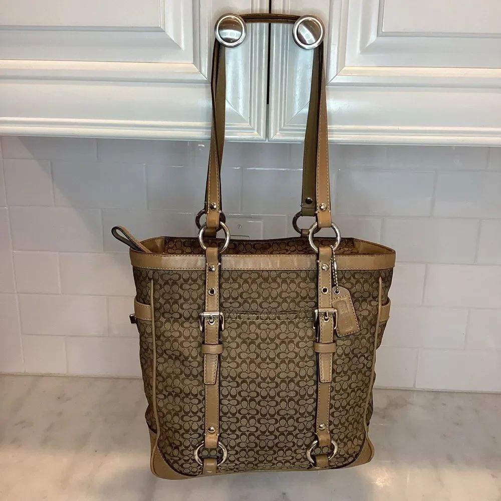 Coach Bag Purse Handbag Signature Mini C Jacquard EW Gallery Tote Pocketbook